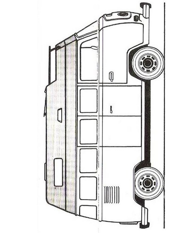 Volkswagon T2 Camper Coloring page Volkswagon T2 Camper Coloring page
