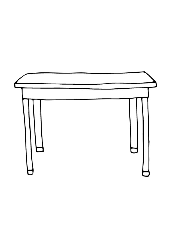 Table Coloring page