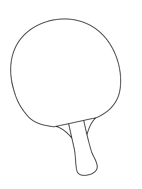 Table tennis racket Coloring page