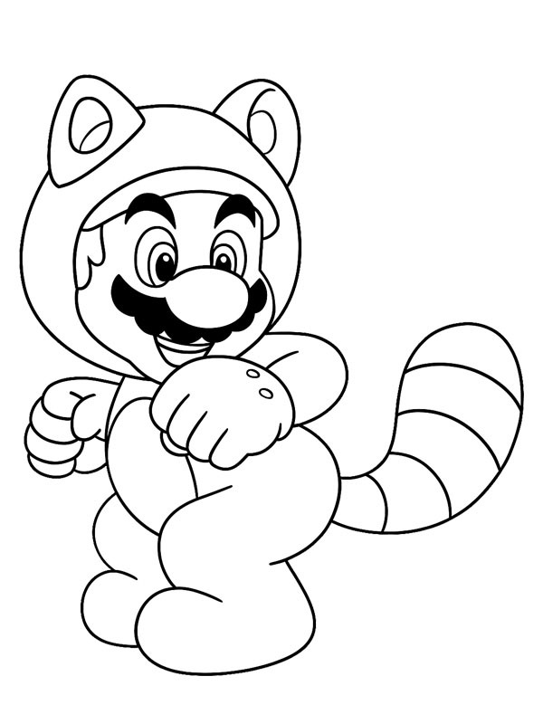 Tanooki Mario Coloring page
