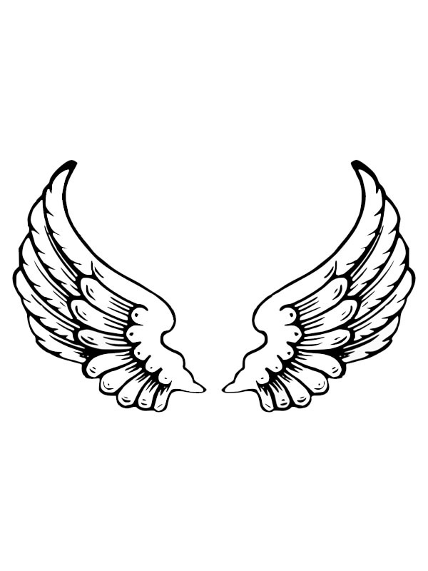tattoo angel wings Coloring page