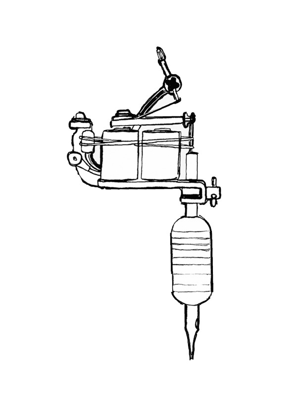 Tattoo machine Coloring page