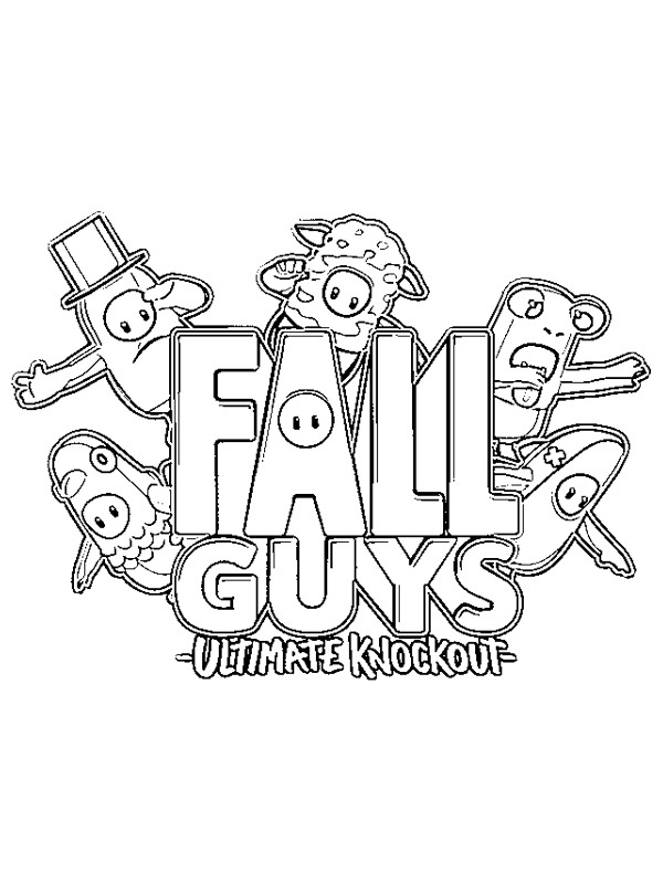 Team Fall Guys Coloring page Team Fall Guys Coloring page