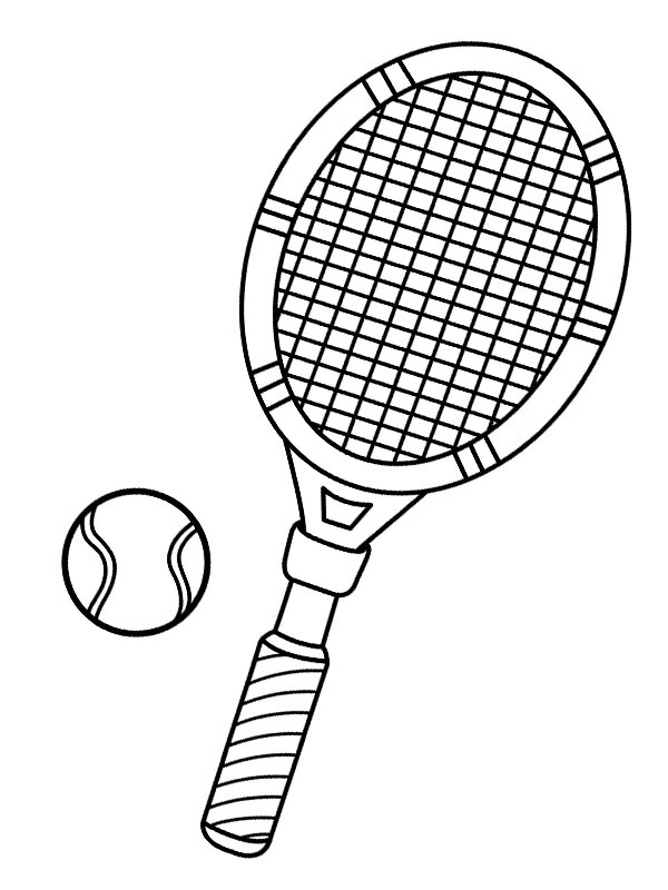 Tennis racket Coloring page