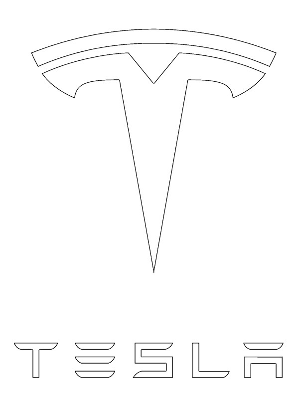 Tesla logo Coloring page