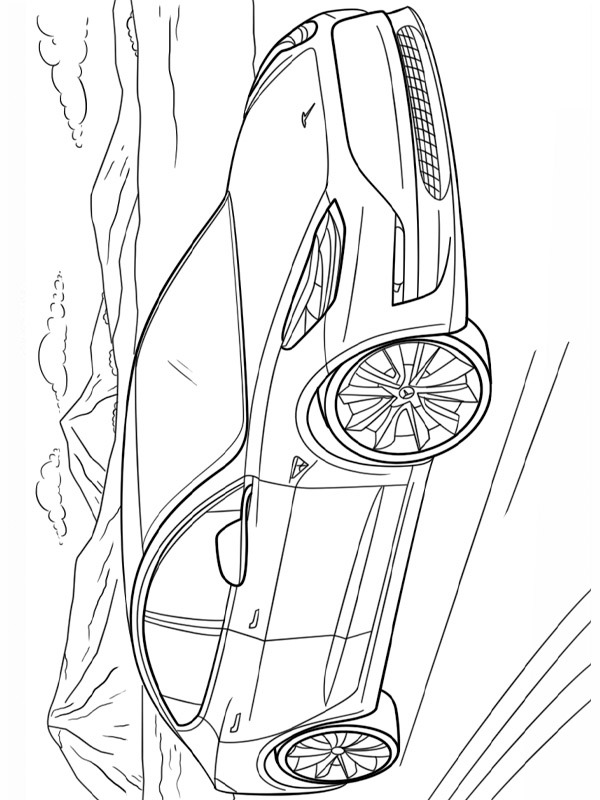 Tesla Model S Coloring page