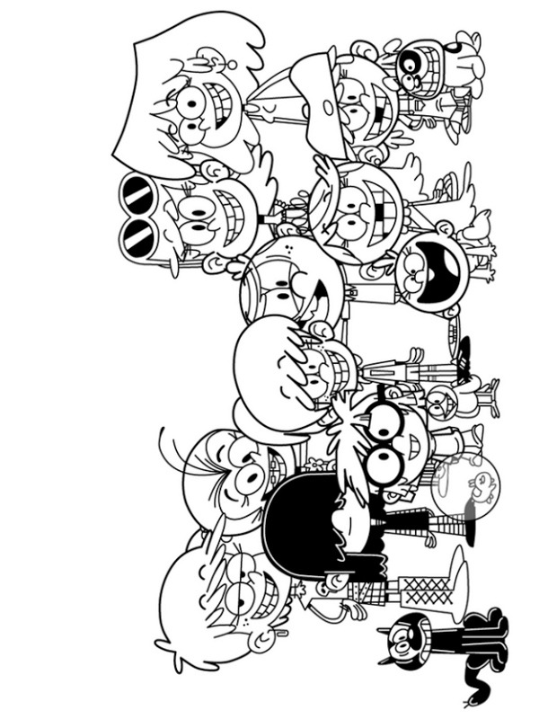 Family Loud Coloring page