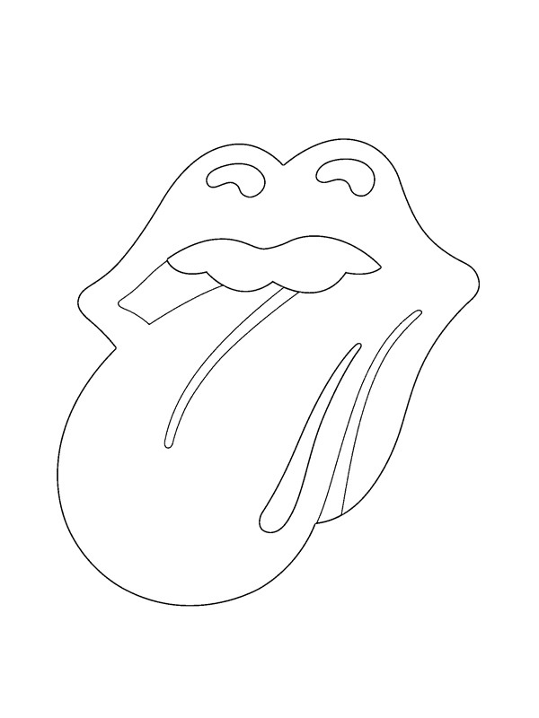 The Rolling Stones logo Coloring page