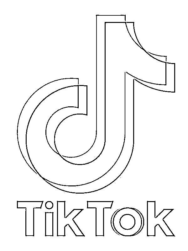 TikTok logo Coloring page