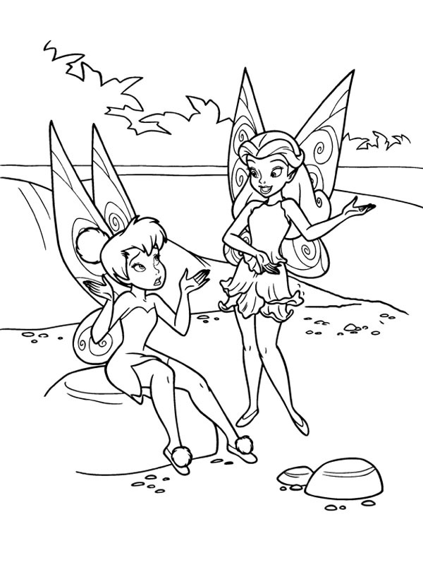 Tinker Bell and Rosetta Coloring page Tinker Bell and Rosetta Coloring page