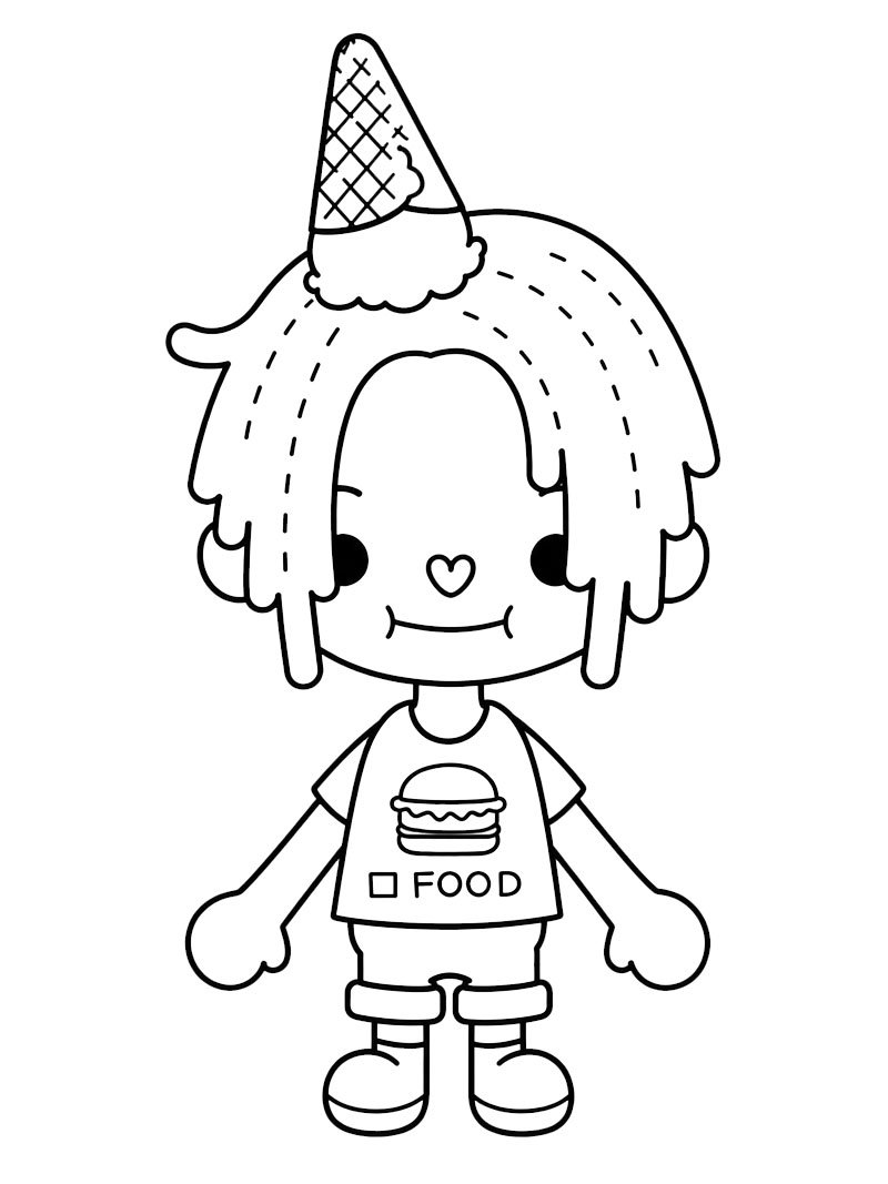 Ian (Toca Boca) Coloring page