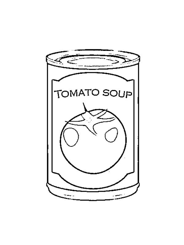 Tomatosoup in can Coloring page Tomatosoup in can Coloring page