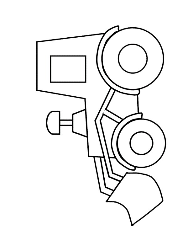 Simple tractor Coloring page