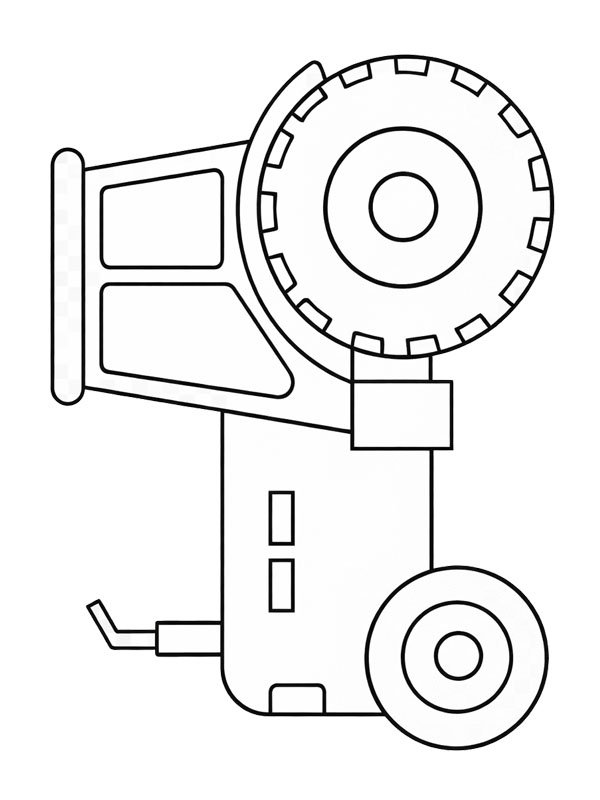 Tractor for toddlers Coloring page