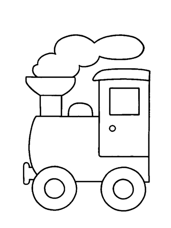 Easy Train Coloring page