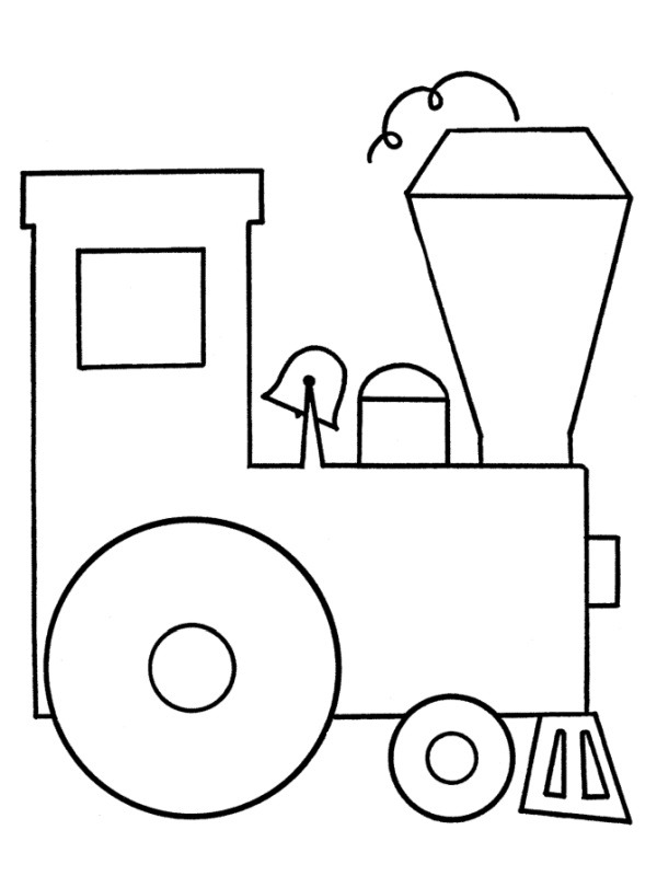 Simple train Coloring page