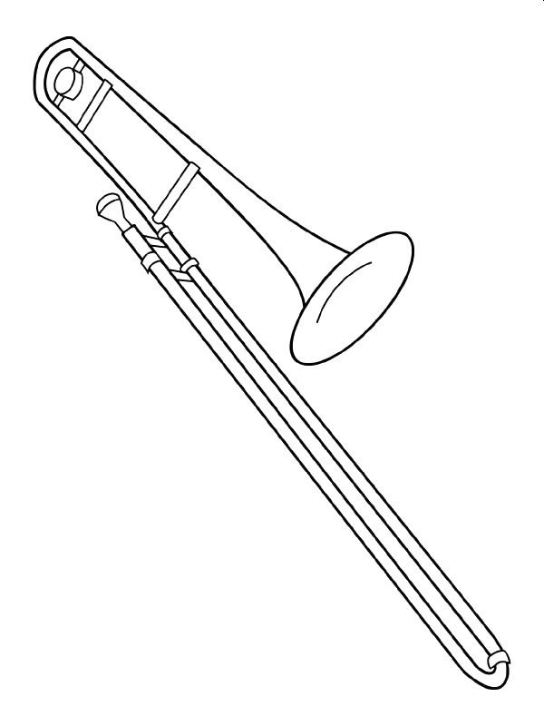 trombone Coloring page