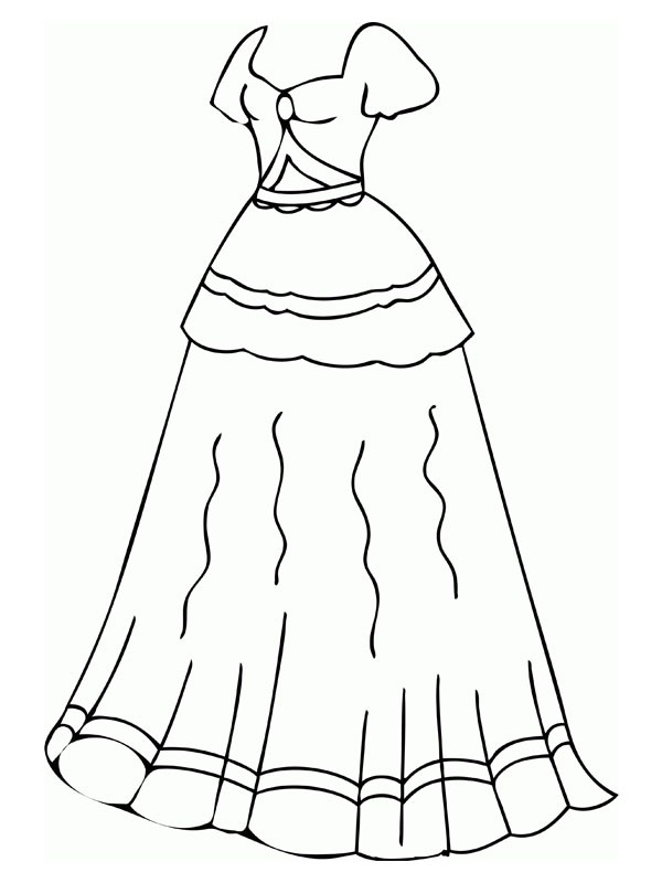 Wedding dress Coloring page