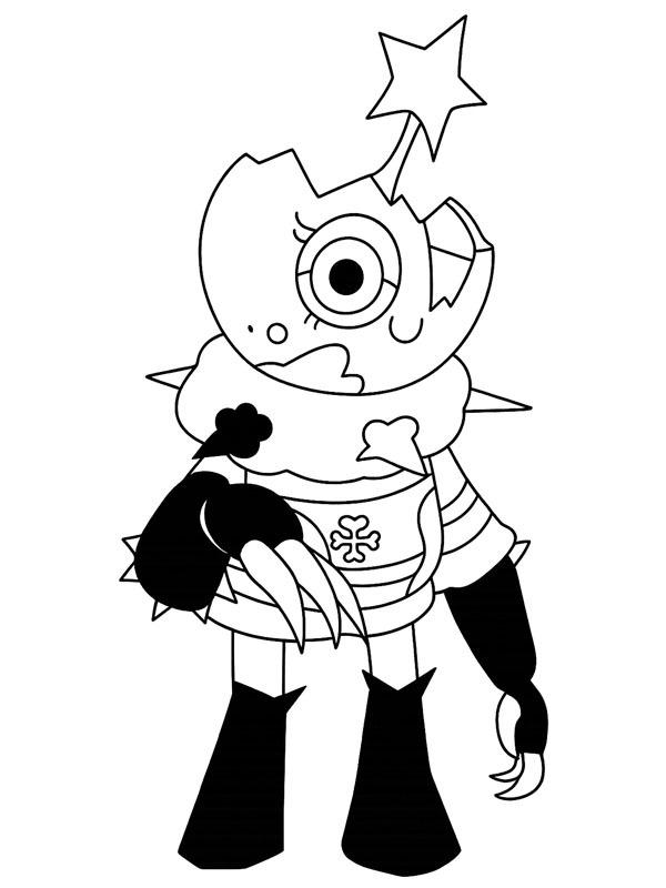 Twisted Bobette (Dandy's World) Coloring page Twisted Bobette (Dandy's World) Coloring page