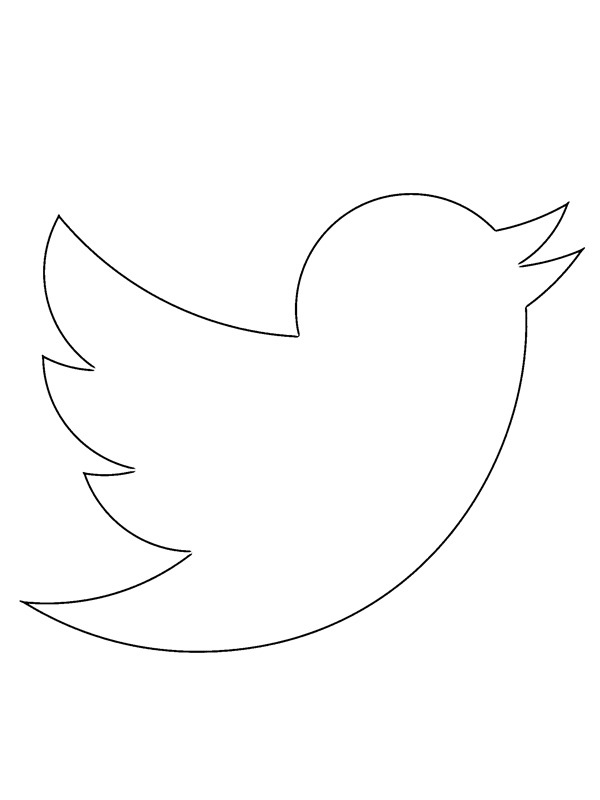 Twitter logo Coloring page