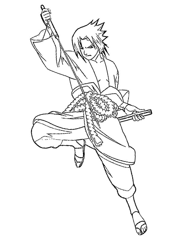 Uchiha Sasuke Coloring Pages - Free Printable Coloring Pages