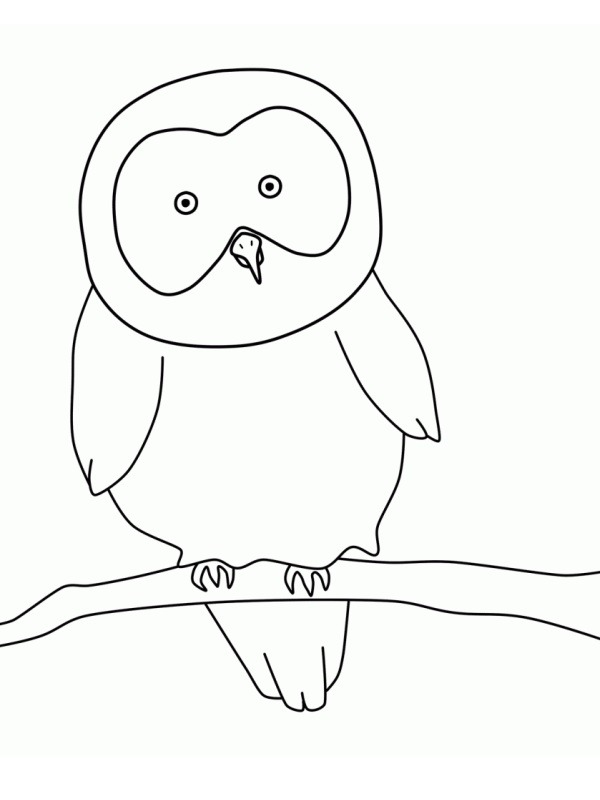 Simple owl Coloring page