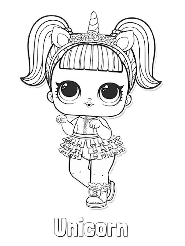 Unicorn LOL Surprise Coloring page Unicorn LOL Surprise Coloring page