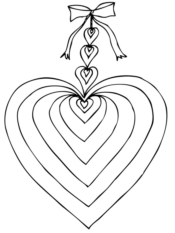 Valentines heart Coloring page