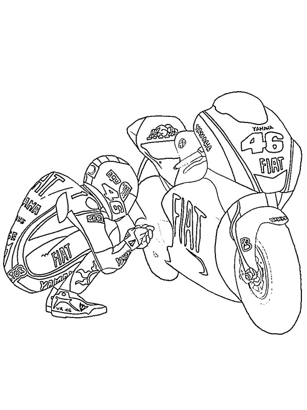 valentino rossi (the doctor) Coloring page