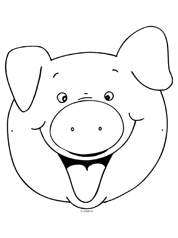 pigs head Coloring page