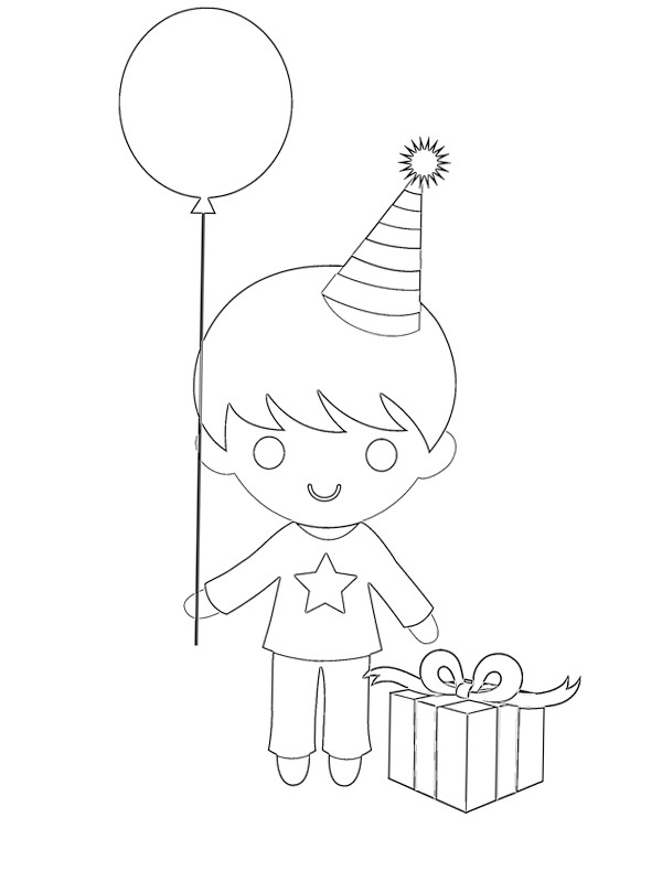 Birthday Boy Coloring page
