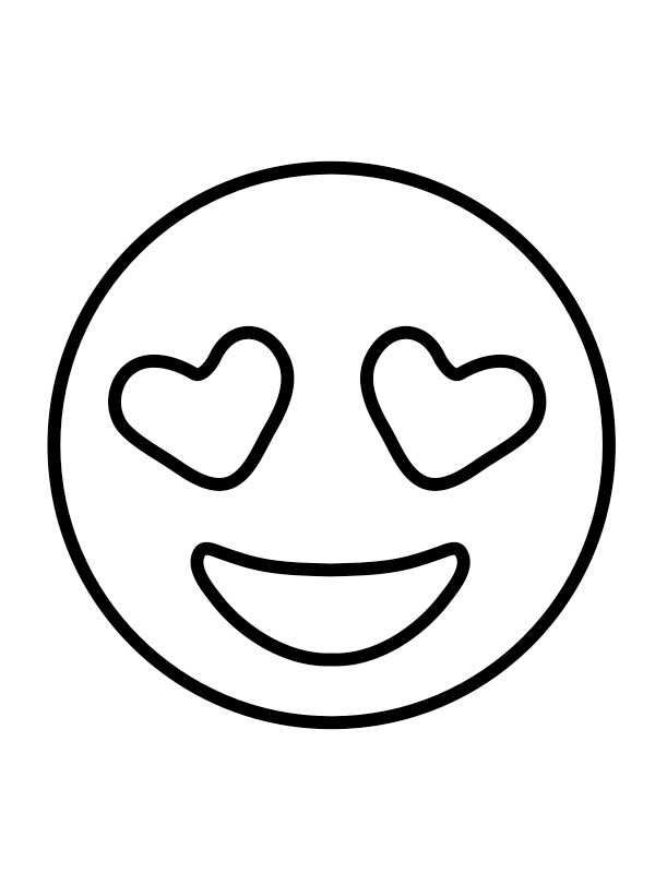 In love emoji Coloring page