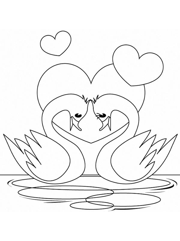 Swann's in love Coloring page
