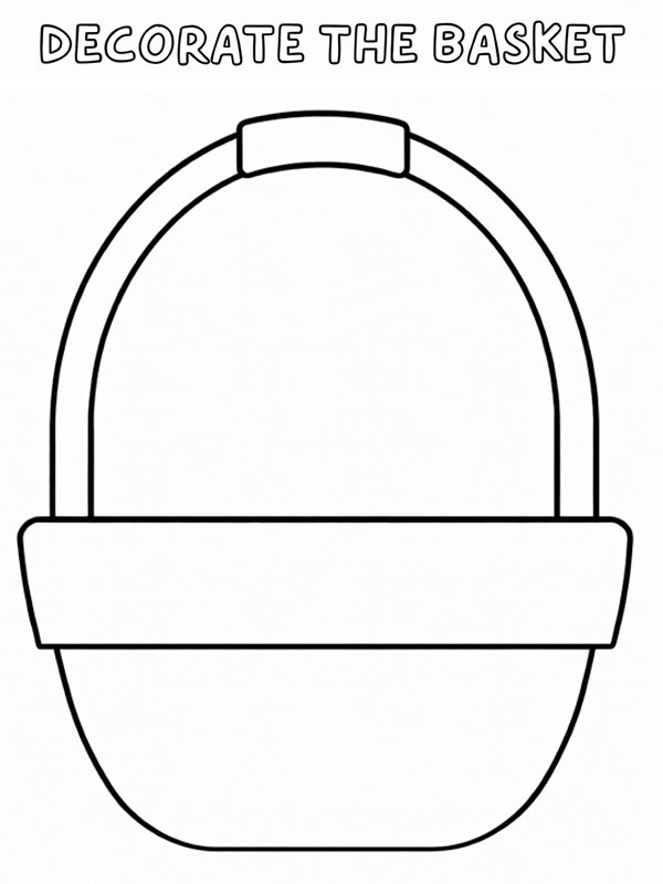 Decorate the Easter basket Coloring page