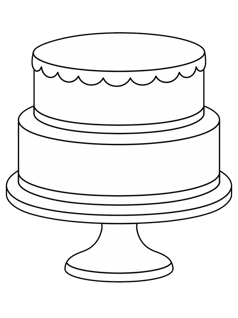 Decorate Your Own Cake Coloring page Decorate Your Own Cake Coloring page