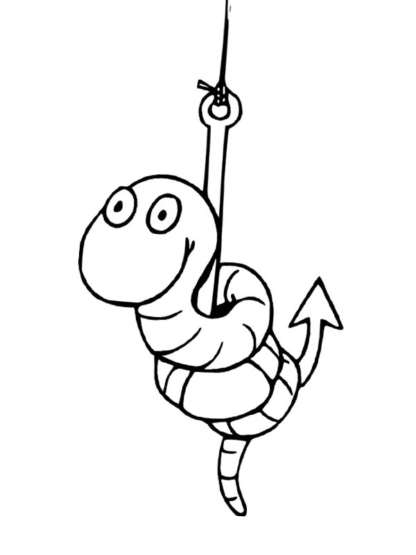 Fish bait Coloring page