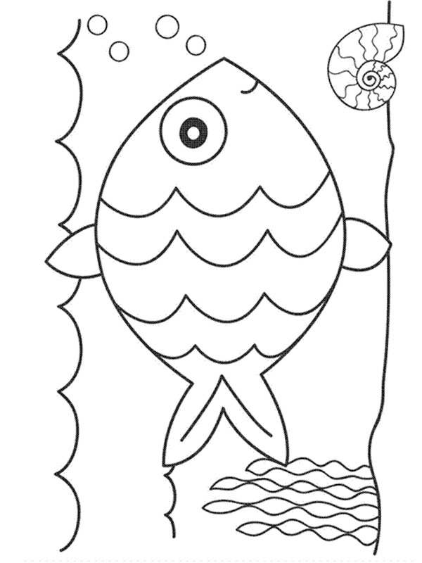 Fish in the water Coloring page