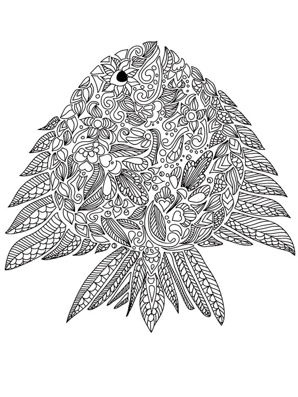 Fish adults Coloring page