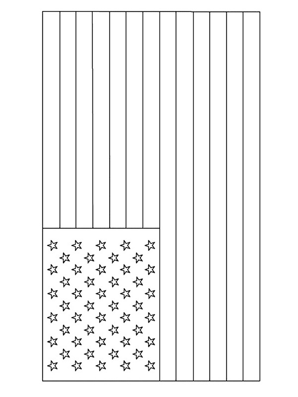 American Flag Coloring page