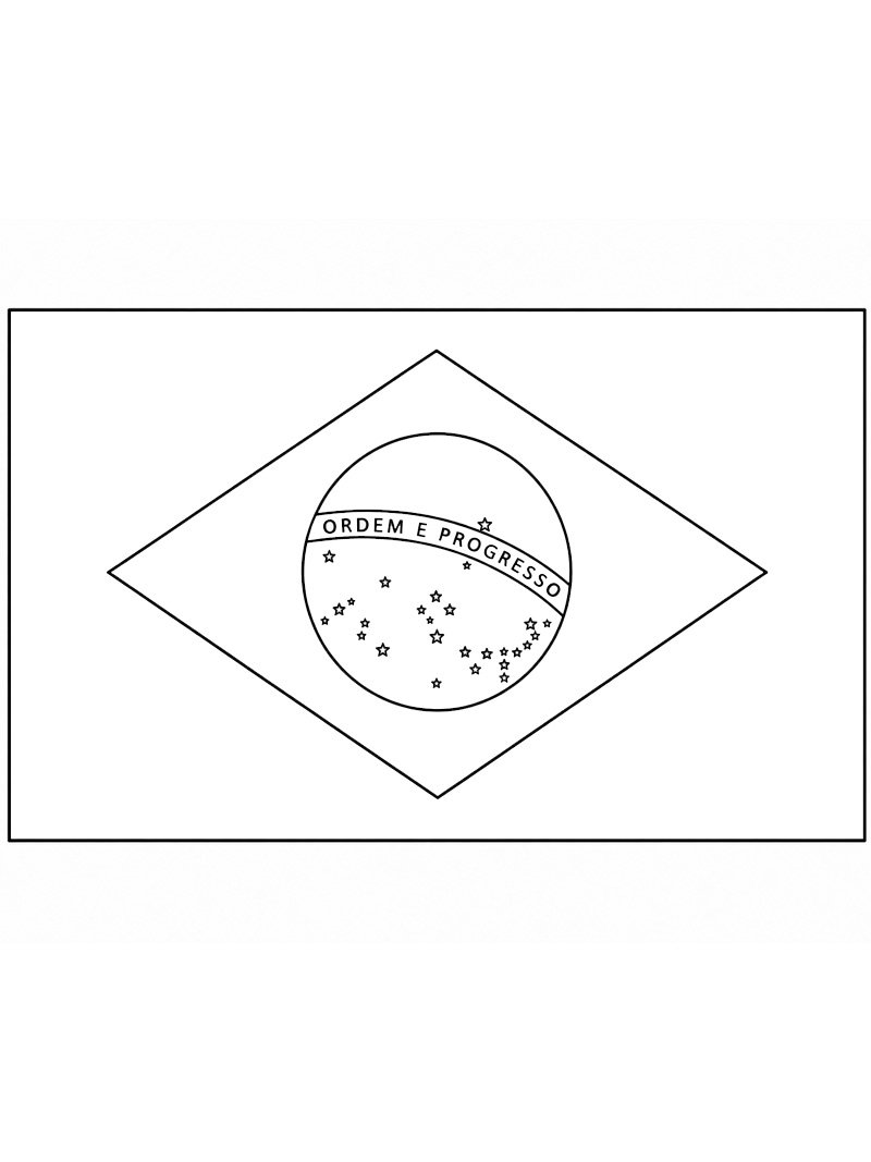 Flag of Brazil Coloring page