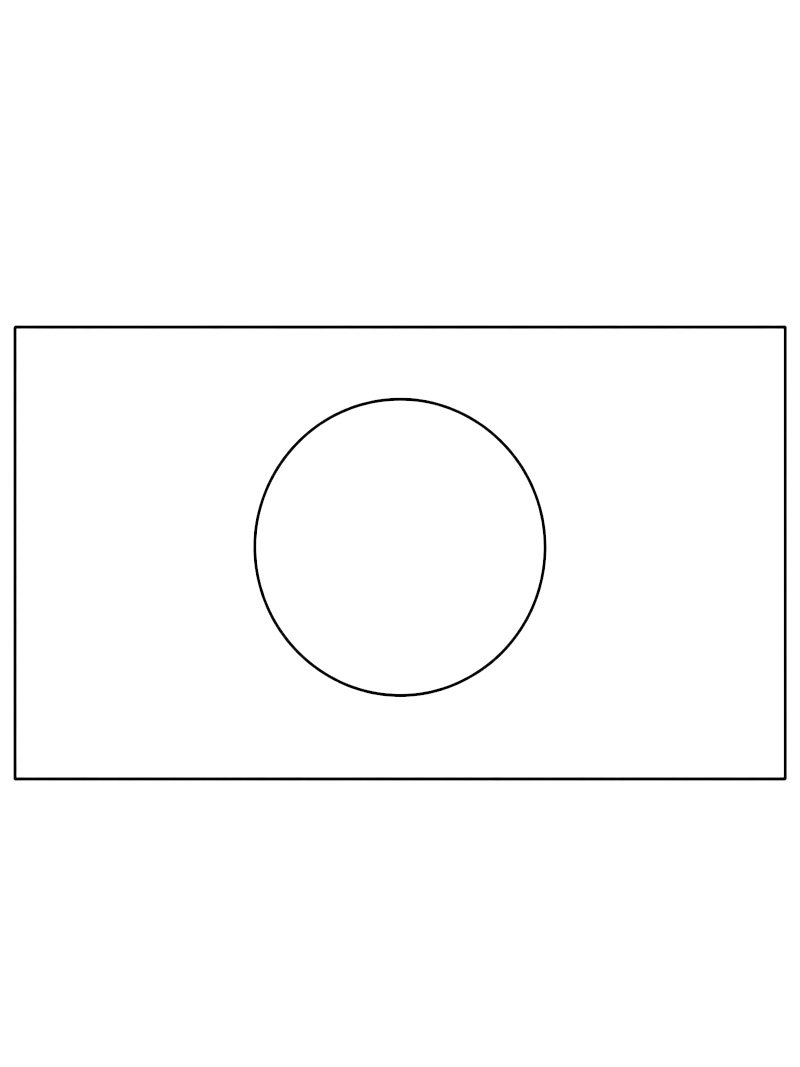 Flag of Japan Coloring page