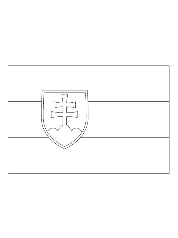 Flag of Slovakia Coloring page