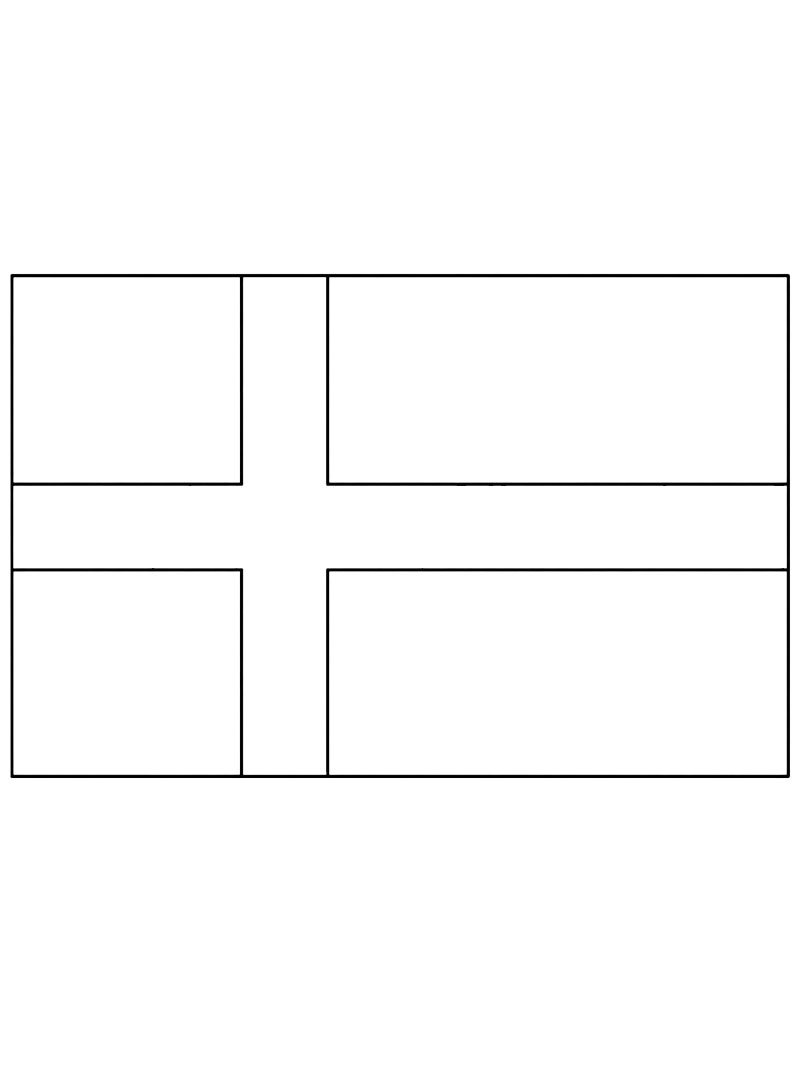 Flag of Denmark Coloring page