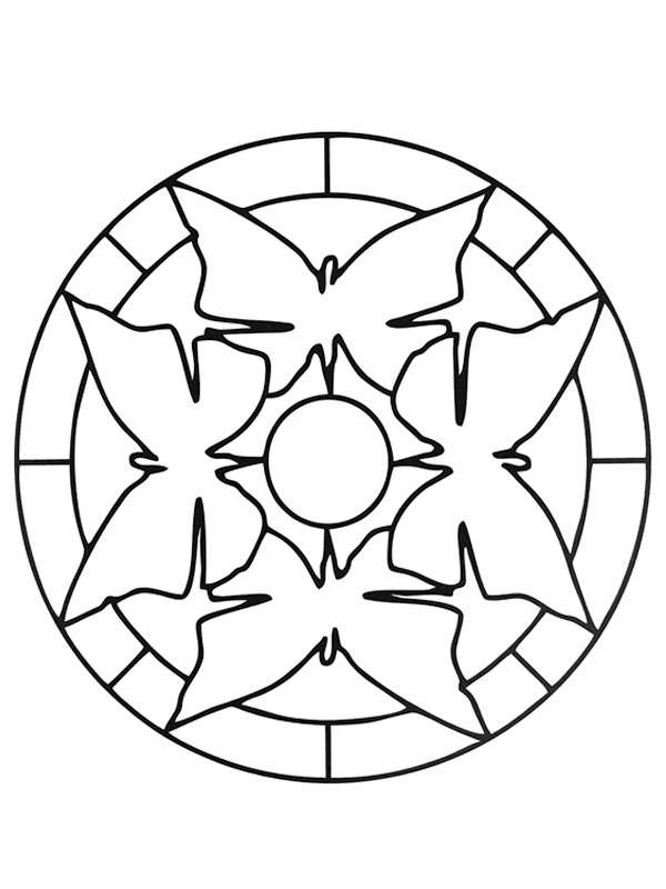 Butterfly mandala Coloring page Butterfly mandala Coloring page