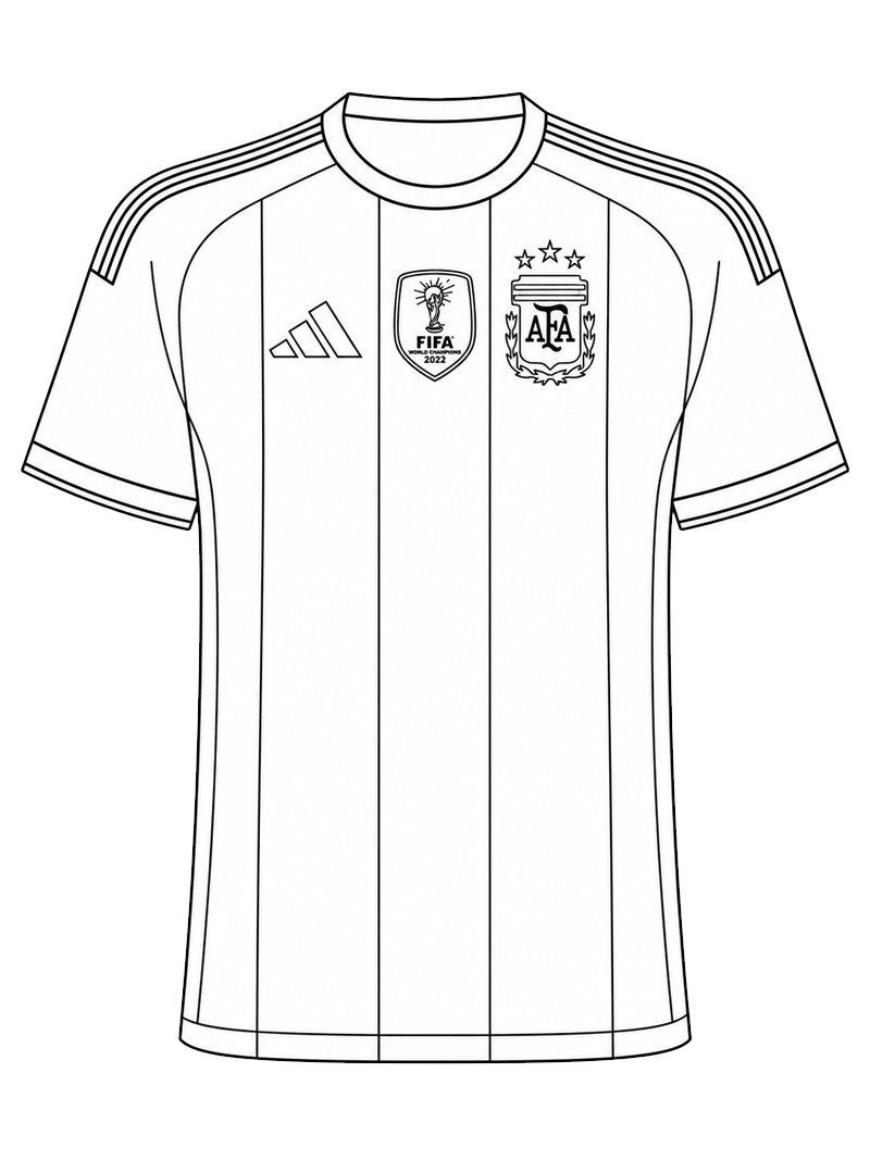 Argentina Soccer Jersey Coloring page Argentina Soccer Jersey Coloring page