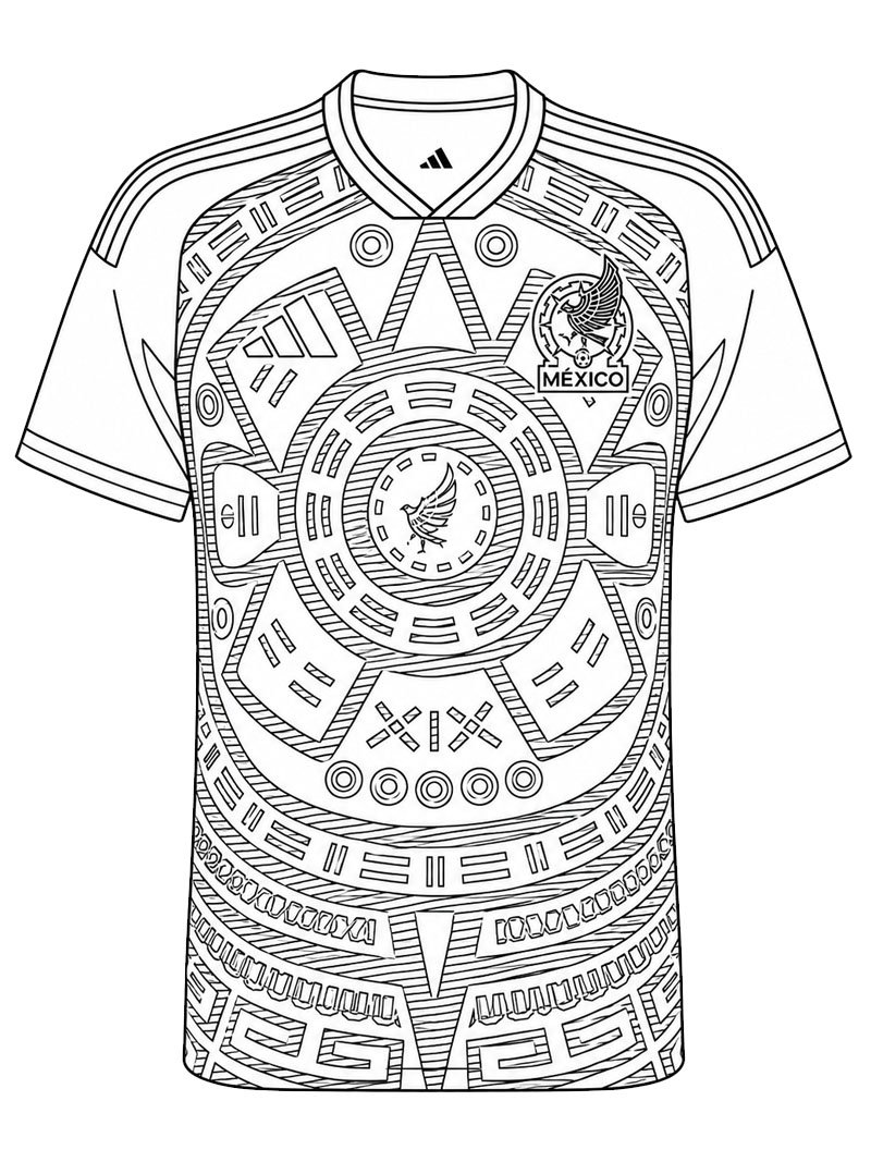 Mexico Soccer Jersey Coloring page