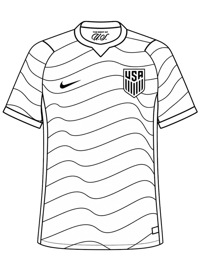 United States Soccer Jersey Coloring page United States Soccer Jersey Coloring page