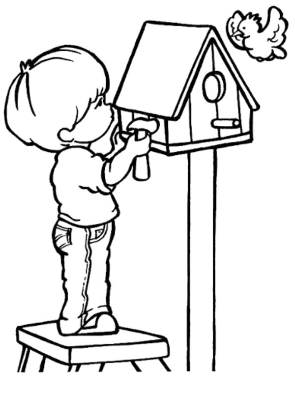 Birdhouse Coloring page