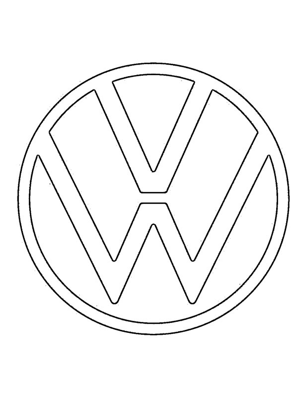 Volkswagen logo coloring page.
