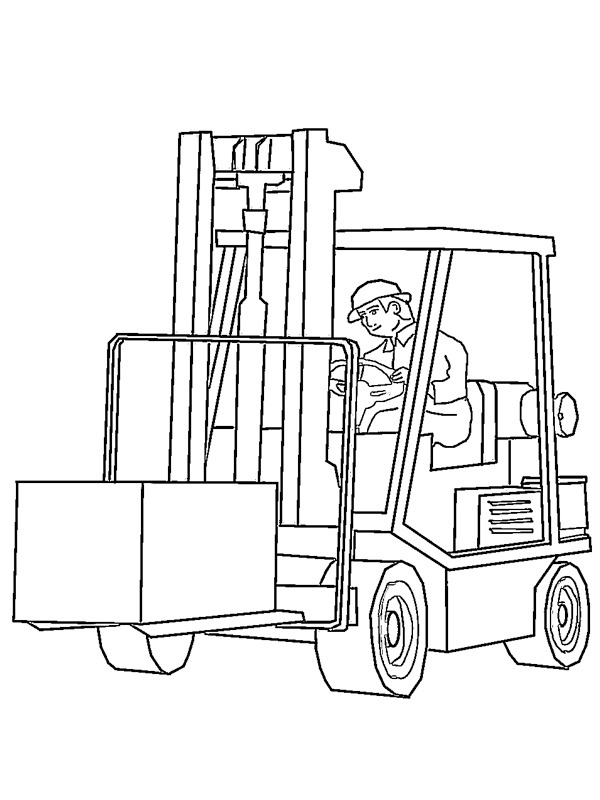 Forklift Coloring page